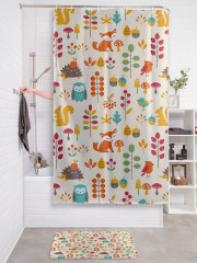 Штора для ванной с водоотталкивающей пропиткой «Зверята-ребята» - Фото 2