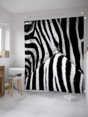 Штора для ванной с водоотталкивающей пропиткой «Зебровый пазл» - Фото 1