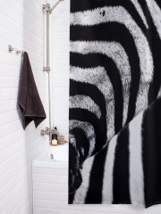 Штора для ванной с водоотталкивающей пропиткой «Зебровый пазл» - Фото 3