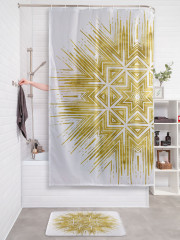 Штора для ванной с водоотталкивающей пропиткой «Золотой огонек» - Фото 2