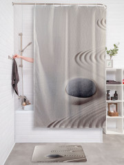 Штора для ванной с водоотталкивающей пропиткой «Камень в песке» - Фото 2