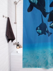 Штора для ванной с водоотталкивающей пропиткой «Касатки» - Фото 3