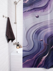 Штора для ванной с водоотталкивающей пропиткой «Контрастный мрамор» - Фото 3