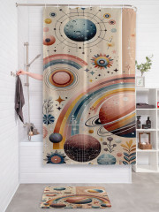 Штора для ванной с водоотталкивающей пропиткой «Космическая система» - Фото 2