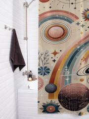 Штора для ванной с водоотталкивающей пропиткой «Космическая система» - Фото 3