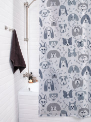 Штора для ванной с водоотталкивающей пропиткой «Косточки для собак» - Фото 3