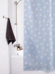 Штора для ванной с водоотталкивающей пропиткой «Круги на голубом фоне» - Фото 3