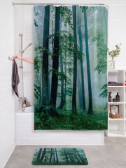 Штора для ванной с водоотталкивающей пропиткой «Лесное сокровище» - Фото 2