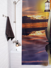 Штора для ванной с водоотталкивающей пропиткой «Лодка викингов» - Фото 3