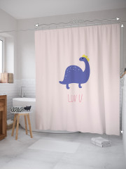 Штора для ванной с водоотталкивающей пропиткой «Люблю тебя» - Фото 1