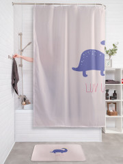 Штора для ванной с водоотталкивающей пропиткой «Люблю тебя» - Фото 2