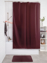 Штора для ванной с водоотталкивающей пропиткой «Мелкий орнамент» - Фото 2