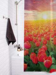 Штора для ванной с водоотталкивающей пропиткой «Мельница на поле тюльпанов» - Фото 3