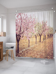 Штора для ванной с водоотталкивающей пропиткой «Миндальный сад» - Фото 1