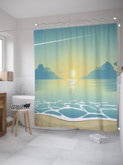 Штора для ванной с водоотталкивающей пропиткой «Морская пена» - Фото 1