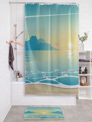 Штора для ванной с водоотталкивающей пропиткой «Морская пена» - Фото 2