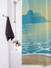 Штора для ванной с водоотталкивающей пропиткой «Морская пена» - Фото 3