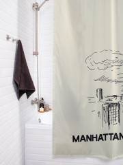 Штора для ванной с водоотталкивающей пропиткой «Набросок Манхэттена» - Фото 3