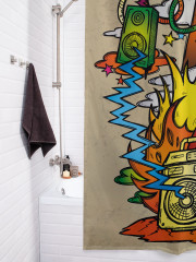 Штора для ванной с водоотталкивающей пропиткой «Насыщенная музыка» - Фото 3