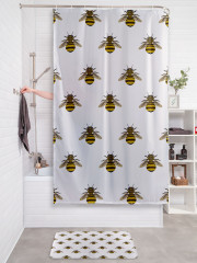 Штора для ванной с водоотталкивающей пропиткой «Нашествие пчел» - Фото 2