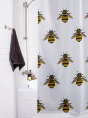 Штора для ванной с водоотталкивающей пропиткой «Нашествие пчел» - Фото 3