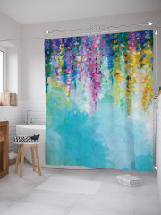 Штора для ванной с водоотталкивающей пропиткой «Небо из цветов» - Фото 1