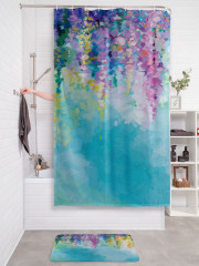 Штора для ванной с водоотталкивающей пропиткой «Небо из цветов» - Фото 2