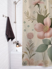 Штора для ванной с водоотталкивающей пропиткой «Нежные бутоны» - Фото 3