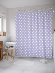 Штора для ванной с водоотталкивающей пропиткой «Нежный горошек» - Фото 1
