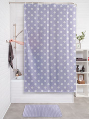 Штора для ванной с водоотталкивающей пропиткой «Нежный горошек» - Фото 2