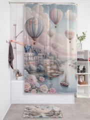 Штора для ванной с водоотталкивающей пропиткой «Нежный Париж» - Фото 2