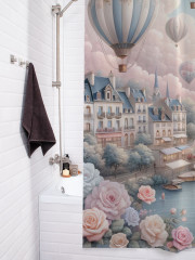 Штора для ванной с водоотталкивающей пропиткой «Нежный Париж» - Фото 3
