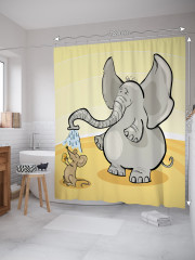 Штора для ванной с водоотталкивающей пропиткой «Необычная дружба» - Фото 1