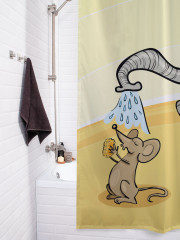 Штора для ванной с водоотталкивающей пропиткой «Необычная дружба» - Фото 3