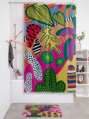 Штора для ванной с водоотталкивающей пропиткой «Неоновые тропики» - Фото 2
