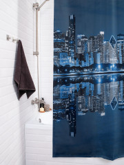 Штора для ванной с водоотталкивающей пропиткой «Ночной Нью-Йорк» - Фото 3