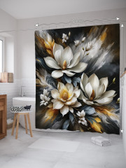 Штора для ванной с водоотталкивающей пропиткой «Огненные краски» - Фото 1