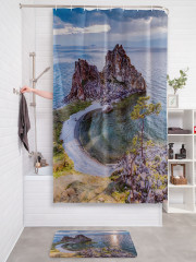 Штора для ванной с водоотталкивающей пропиткой «Озеро Байкал» - Фото 2