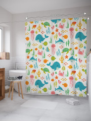 Штора для ванной с водоотталкивающей пропиткой «Океанская фантазия» - Фото 1