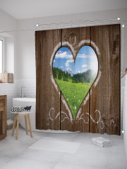 Штора для ванной с водоотталкивающей пропиткой «Окошко из клозета» - Фото 1