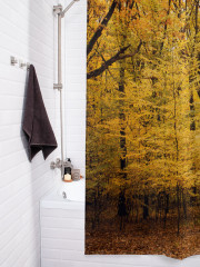 Штора для ванной с водоотталкивающей пропиткой «Осенняя прогулка» - Фото 3