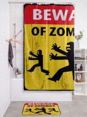 Штора для ванной с водоотталкивающей пропиткой «остерегайся зомби» - Фото 2