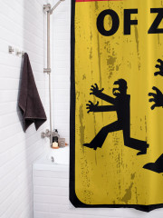 Штора для ванной с водоотталкивающей пропиткой «остерегайся зомби» - Фото 3