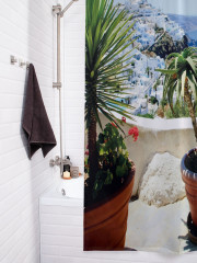 Штора для ванной с водоотталкивающей пропиткой «Пальмы в горшках» - Фото 3