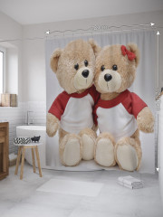 Штора для ванной с водоотталкивающей пропиткой «Пара мишек» - Фото 1