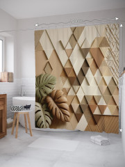 Штора для ванной с водоотталкивающей пропиткой «Пастельная стена» - Фото 1