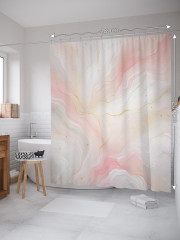Штора для ванной с водоотталкивающей пропиткой «Пастельный мрамор» - Фото 1