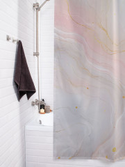 Штора для ванной с водоотталкивающей пропиткой «Пастельный мрамор» - Фото 3