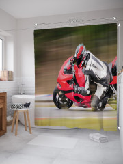 Штора для ванной с водоотталкивающей пропиткой «Первый к финишу» - Фото 1