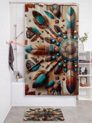 Штора для ванной с водоотталкивающей пропиткой «Перьевой крест» - Фото 2